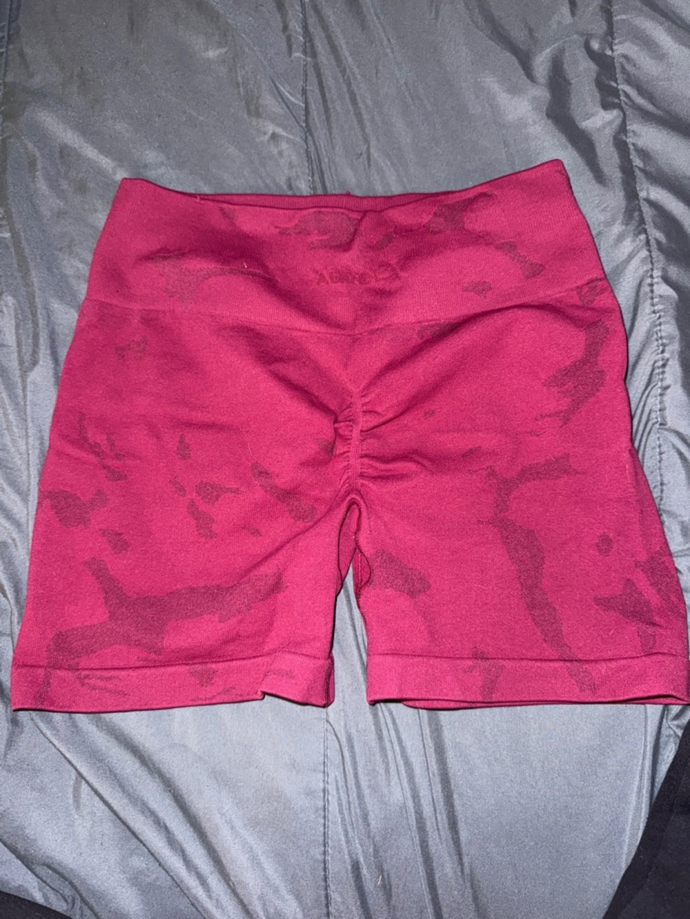 High-Waist Scrunch Bike Shorts in Magenta